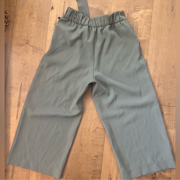 Lululemon Noir Crop Wide Leg Tie Front Pants 4 grey/ green - Picture 3 of 5
